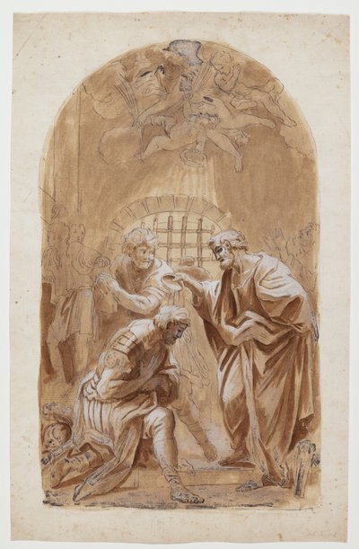 Saint Pierre baptise Saint Processus et Saint Martianus - Hendrik Krock