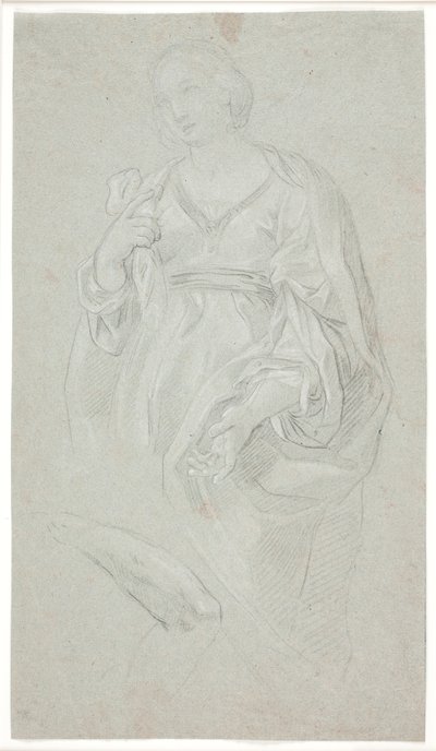 Femme debout. Demi-figure. Étude d