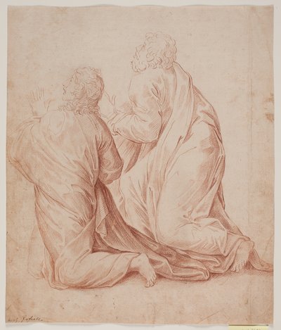 Deux hommes agenouillés - Hendrik Krock