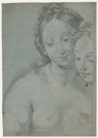 Deux têtes de femmes. Études d