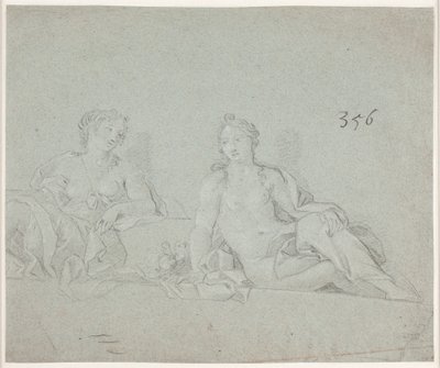 Deux figures féminines assises - Hendrik Krock