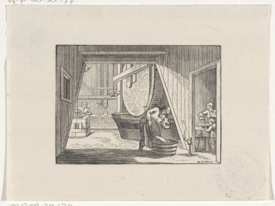 Figures travaillant dans un moulin - Hendrik Numan