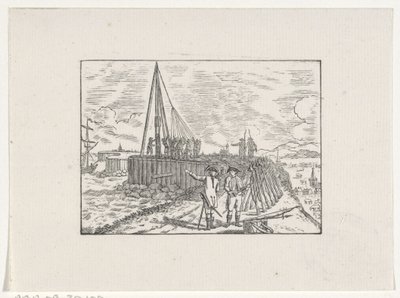 Soldats travaillant sur une côte fortifiée - Hendrik Numan