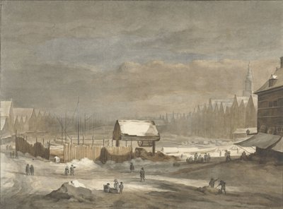 Le Damrak en hiver - Hendrik Pothoven