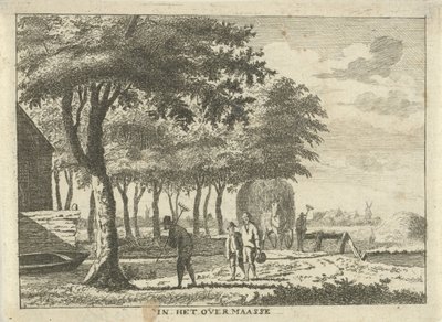 Paysans sur un terrain In het Overmaasse Paysages dans la région de Schieland - Hendrik Roosing