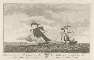 Combat contre un cotre puissant, 1782 - Hendrik Roosing