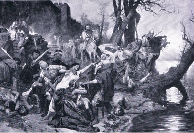 Guerriers de Sviatoslav au massacre sous les murs de Drster (Durostorus), illustration de Repères dans l