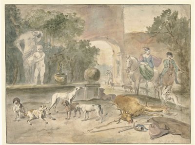 Scène de chasse - Hendrik Verschuring