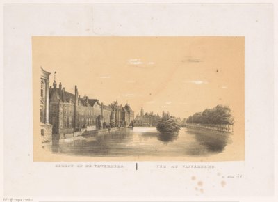 Vue sur le Hofvijver à La Haye - Hendrik Wilhelmus Last (attributed to)