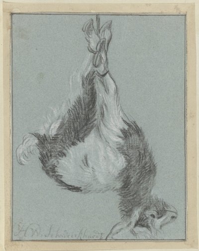 Chèvre mourante - Hendrik Willem Schweickhardt (signed by artist)