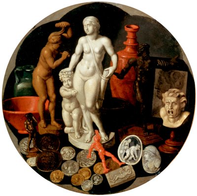 Nature morte avec une collection de curiosités, 17ème siècle - Hendrik the Younger Borcht van der