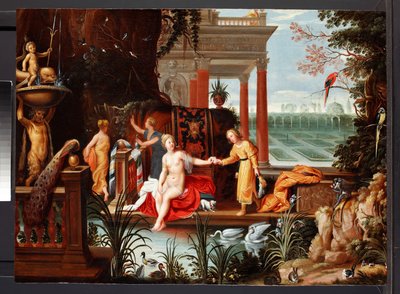 Bethsabée au bain avec ses servantes - Hendrik van the Elder (circle of) Balen
