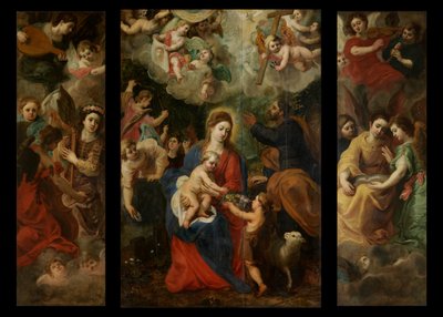 Sainte Famille avec des anges - Hendrik van the Elder Balen
