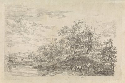Paysage vallonné avec berger et vaches - Hendrikus van de Sande Bakhuyzen