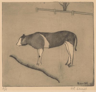 Vache debout près d
