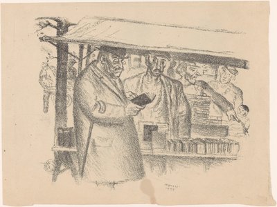 Étal de livres sur un marché - Henk Henriët
