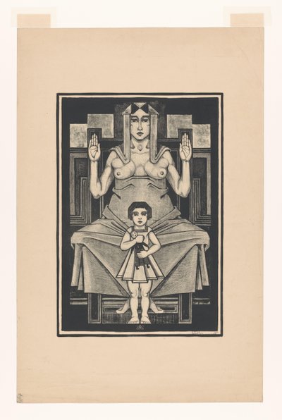 Représentation symbolique : maternité - Henk Schilling (signed by artist)