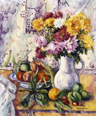 Chrysanthèmes et Fruits - Henri Charles Manguin