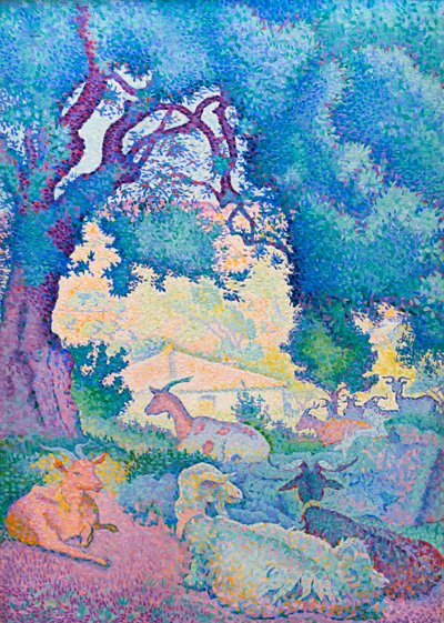 Paysage avec des chèvres - Henri Edmond Cross
