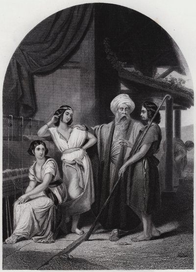 Jacob dans la maison de Laban - Henri Frederic (after) Schopin