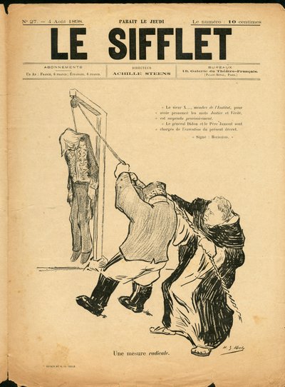Le Sifflet, numéro 27, Satirique en N & B - Henri Gabriel Ibels