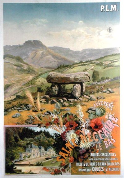 Affiche publicitaire pour Saint Nectaire le bas, Auvergne - Henri Garnier Tanconville