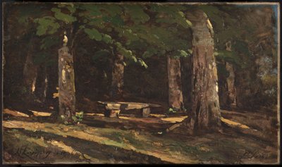 Le banc - Henri Joseph Harpignies