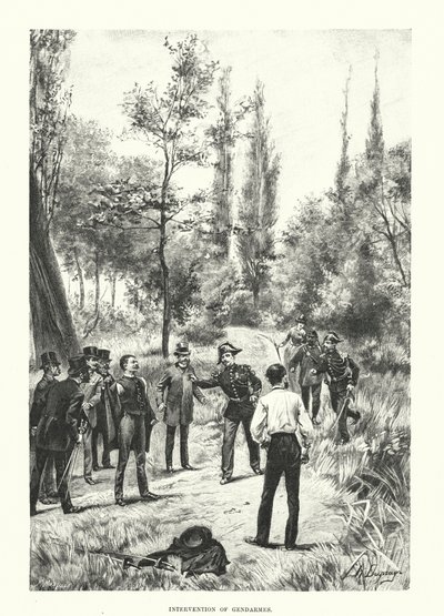 Intervention des gendarmes (gravure) - Henri-Louis Dupray
