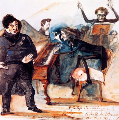 Caricature de Franz Liszt - Henri (1814-82) Lehmann