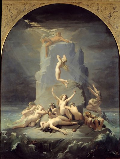 Désolation des océanides au pied du rocher où Prométhée est enchaîné - Henri Lehmann