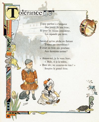Illustration pour "Alphabet des bons exemples", c.1890 (gravure) - Henri (1858 1924) Gray