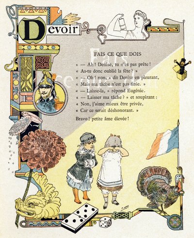 Illustration pour "Alphabet des bons exemples", vers 1890 - Henri (1858 1924) Gray