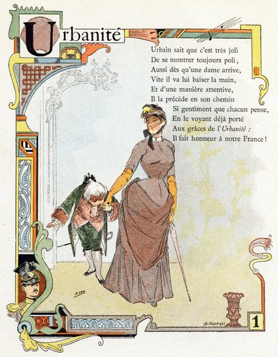 Lettre U Urbanite - Ut Uniform Urn One, vers 1890 (gravure) - Henri (1858 1924) Gray