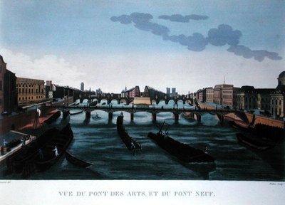 Le Pont des Arts et le Pont Neuf, c.1815-20 - Henri (after) Courvoisier Voisin
