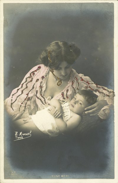 Enfant avec sa mère - Henri (after) Manuel