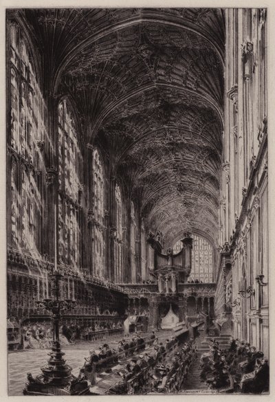 Cambridge : Intérieur de la chapelle du King