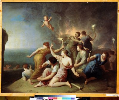 Les nymphes brûlant le navire de Télémaque - Henri Antoine de Favannes