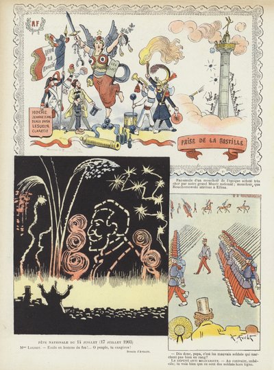Le jour de la Bastille. Illustration pour Le Rire - Henri Avelot