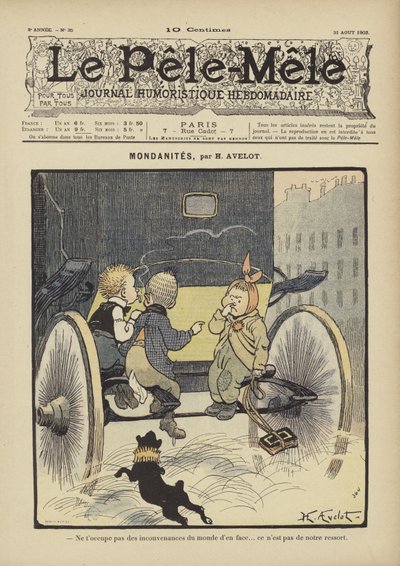 Mondanités. Illustration pour Le Pêle-Mêle, 1902 - Henri Avelot
