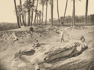 Statue de Sésostris Renversée (Saqqarah) - Henri Béchard