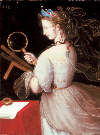 Portrait de Marie-Charlotte de la Trémoille, duchesse de Saxe-Iéna, déguisée en allégorie de la géométrie - Henri Beaubrun