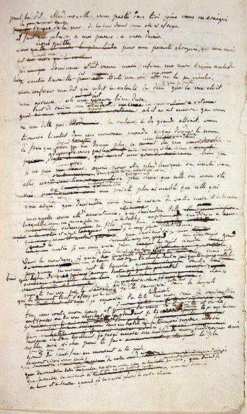 Une page du manuscrit original de 