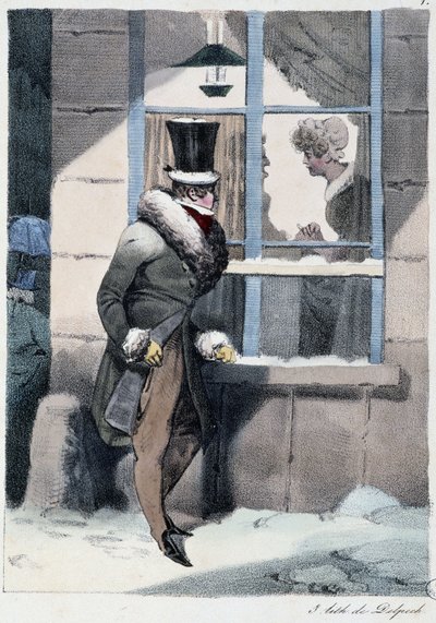 Homme curieux regardant par la fenêtre à l