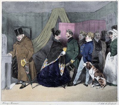 Indiscrétion - dans « Esquisses parisiennes » par Henri Monnier, éd. Delpech, Paris - Henri Bonaventure Monnier