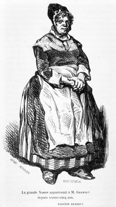 La grande Nanon - dans « Eugénie Grandet », ill. par Henri Monnier, éd. originale 1843 - Henri Bonaventure Monnier