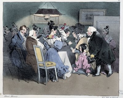 Les visites - dans « Esquisses parisiennes » par Henri Monnier, éd. Delpech, Paris - Henri Bonaventure Monnier