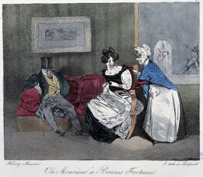 Un Monsieur à bonnes fortunes - dans « Esquisses parisiennes » par Henri Monnier, éd. Delpech, Paris - Henri Bonaventure Monnier
