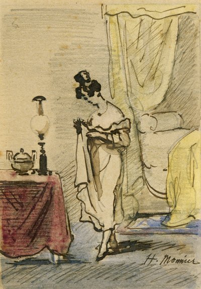 Jeune fille à la maison - Henri Bonaventure Monnier