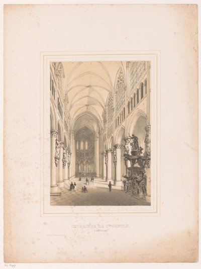 Intérieur de la cathédrale Saint-Michel et Sainte-Gudule à Bruxelles - Henri Borremans (attributed to)