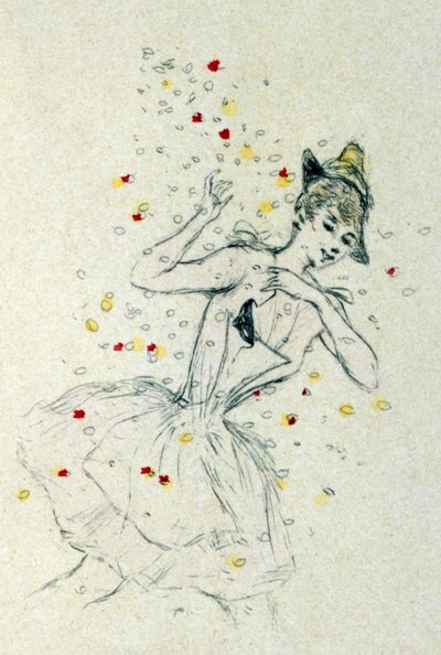 Une femme avec des confettis - Henri Boutet
